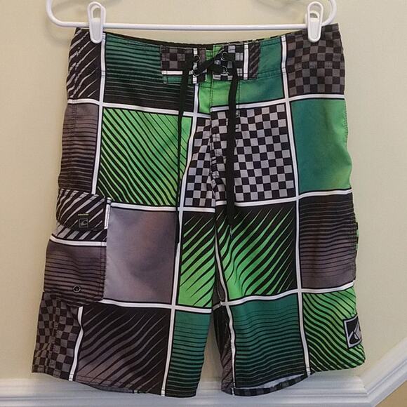 O'Neill Green Geometric Board Shorts size 29 - Picture 1 of 12